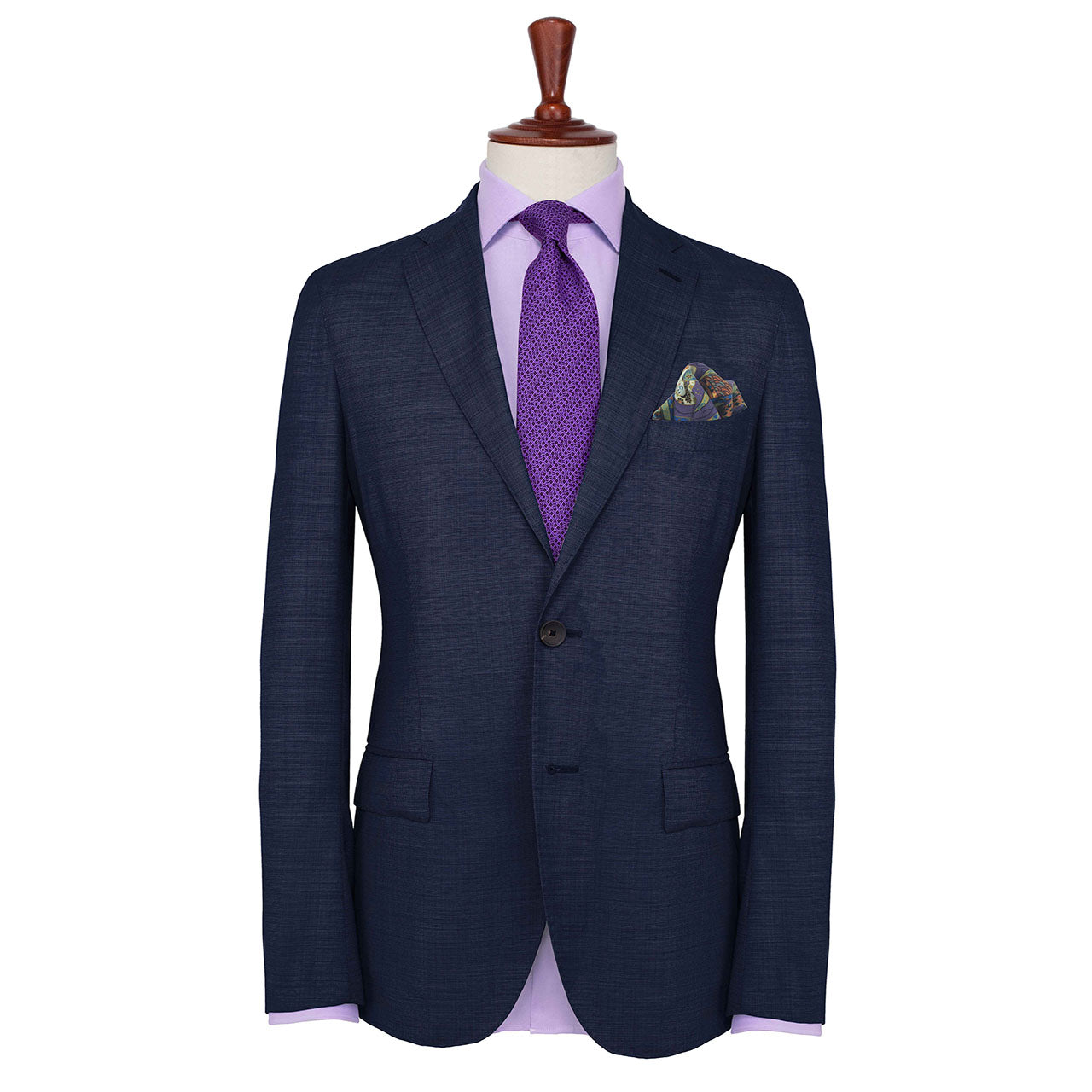 Aquarius Heather Purple Pocket Square