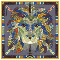 Robertto's Leo Metal Grey Pocket Square