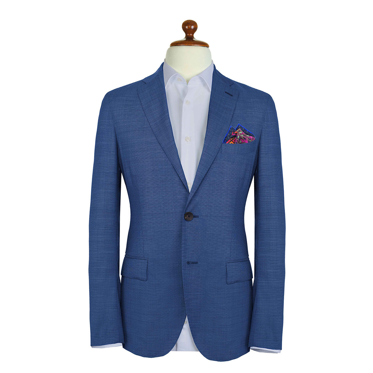 Woodland Symphony Orange and Magenta Pocket Square