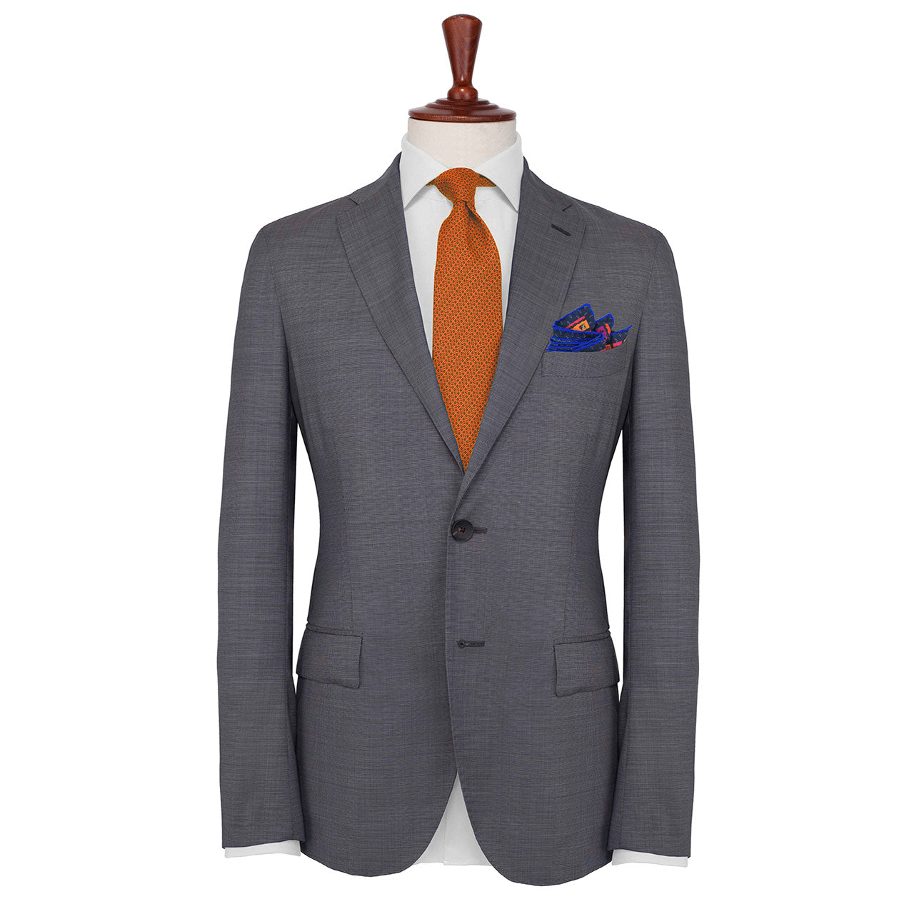 Woodland Symphony Orange and Magenta Pocket Square