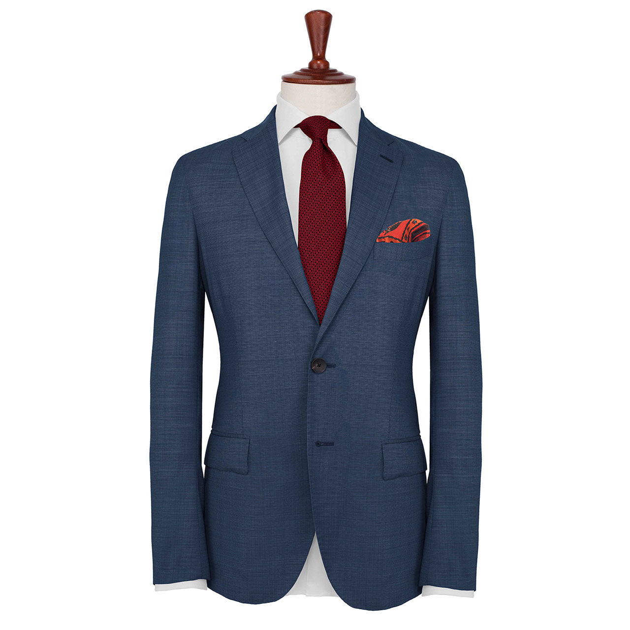 Woodland Symphony Rose Red Pocket Square