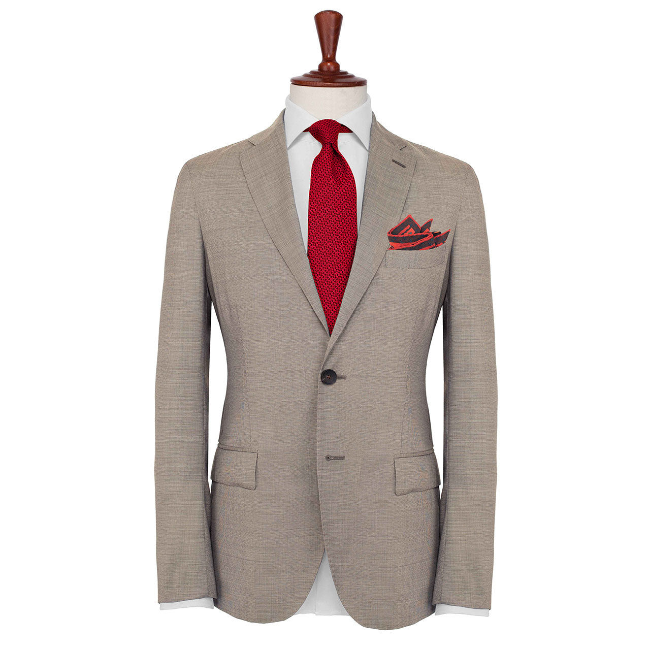Woodland Symphony Rose Red Pocket Square