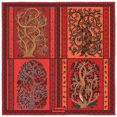 Woodland Symphony Rose Red Pocket Square