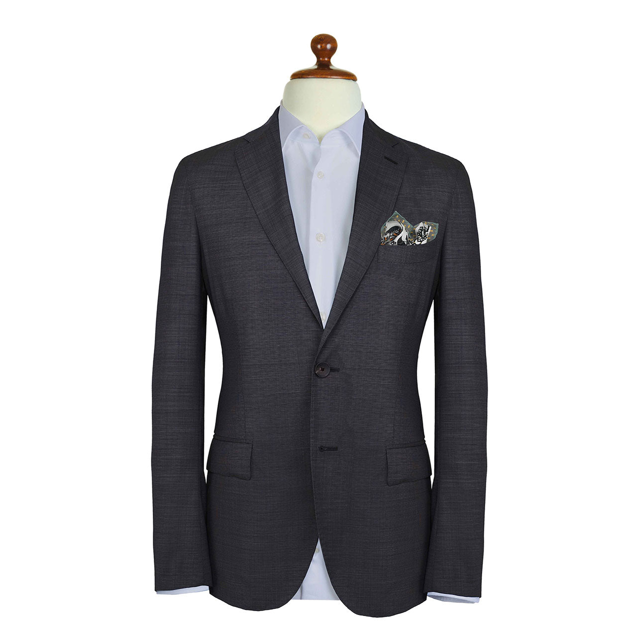Woodland Symphony Vintage Grey Pocket Square