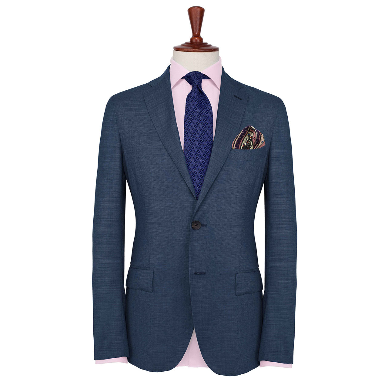 Woodland Symphony Ivory and Blush Pink Pocket Square