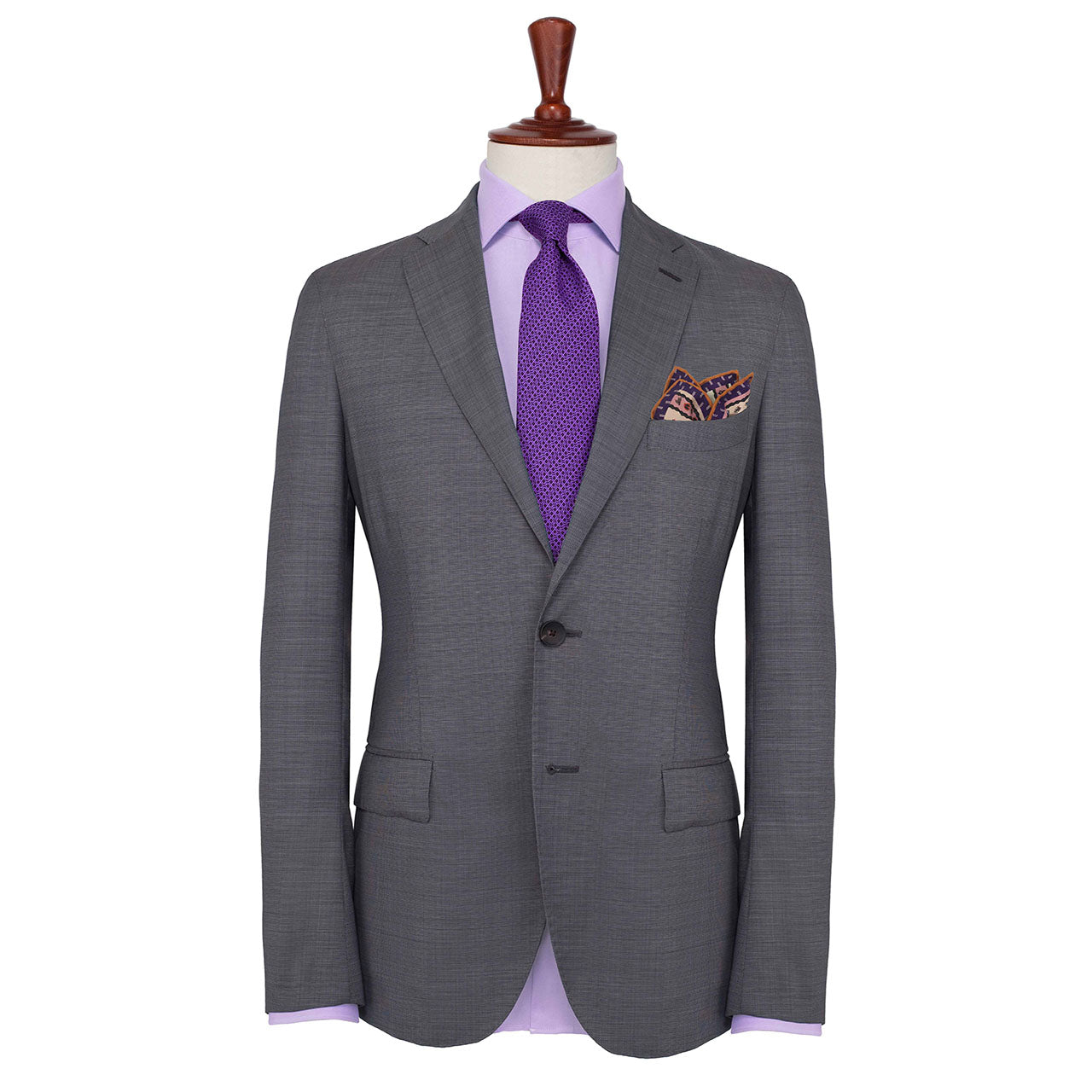 Woodland Symphony Ivory and Blush Pink Pocket Square