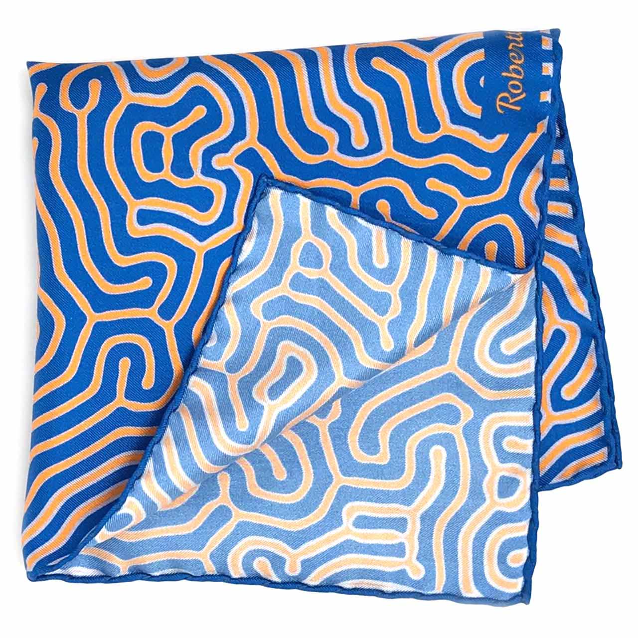 Paths of Destiny Blue Cola Pocket Square
