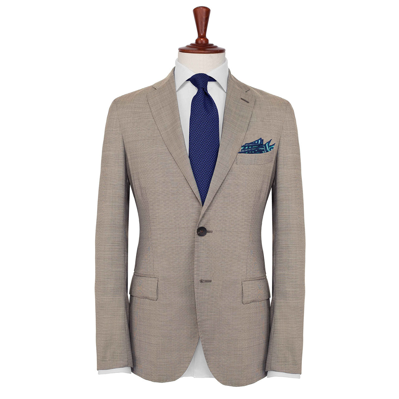 Paths of Destiny Dark Cerulean Pocket Square