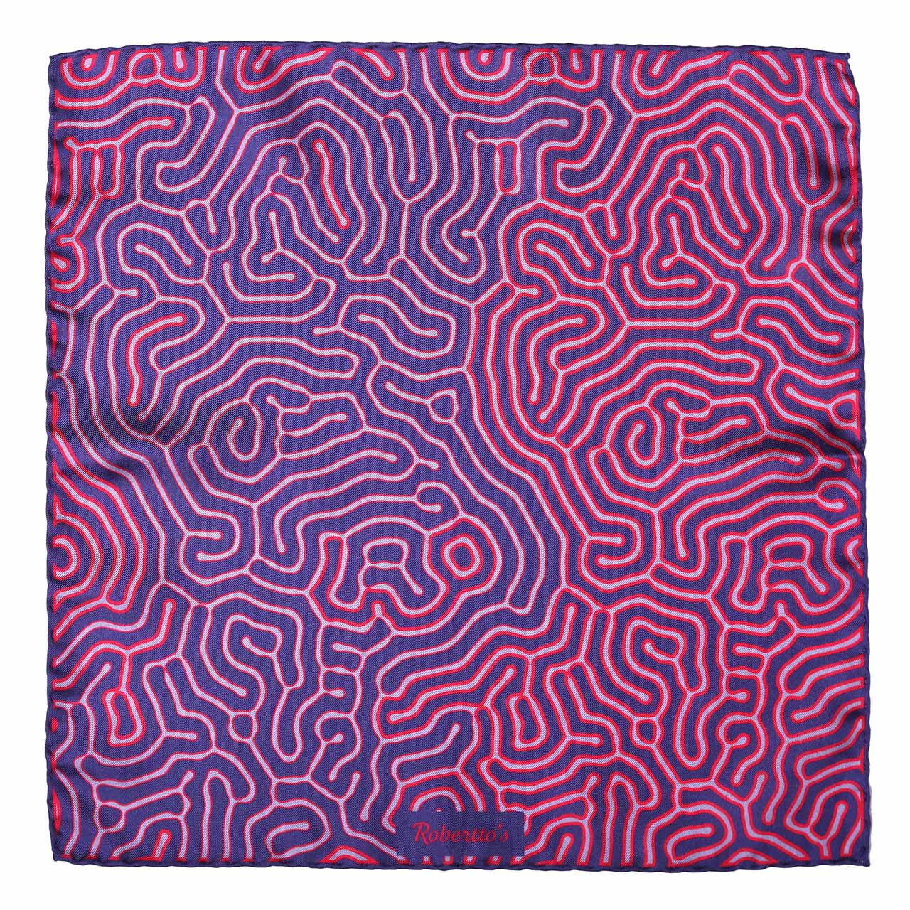 Paths of Destiny Dark Blue-Grey Pocket Square