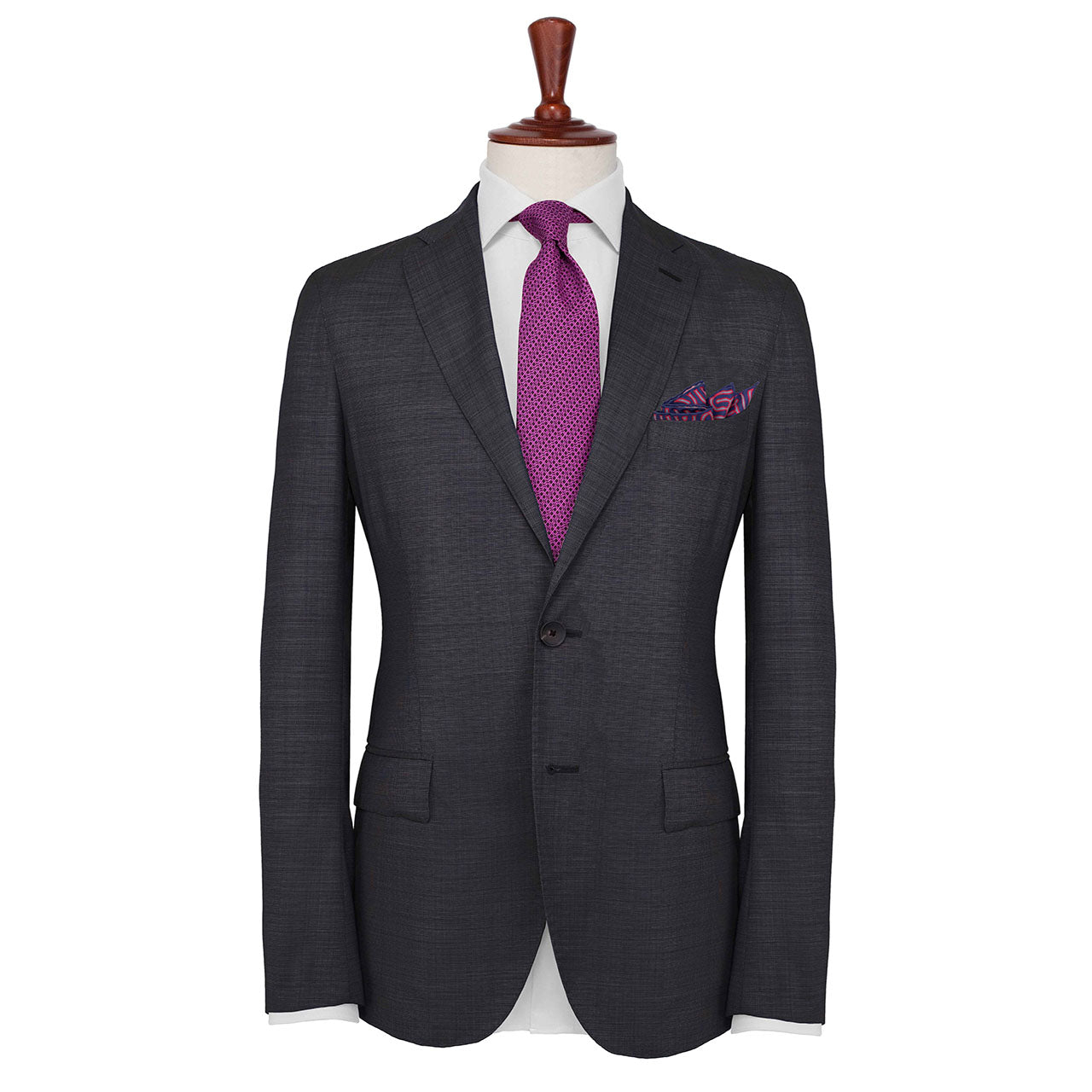 Paths of Destiny Dark Blue-Grey Pocket Square