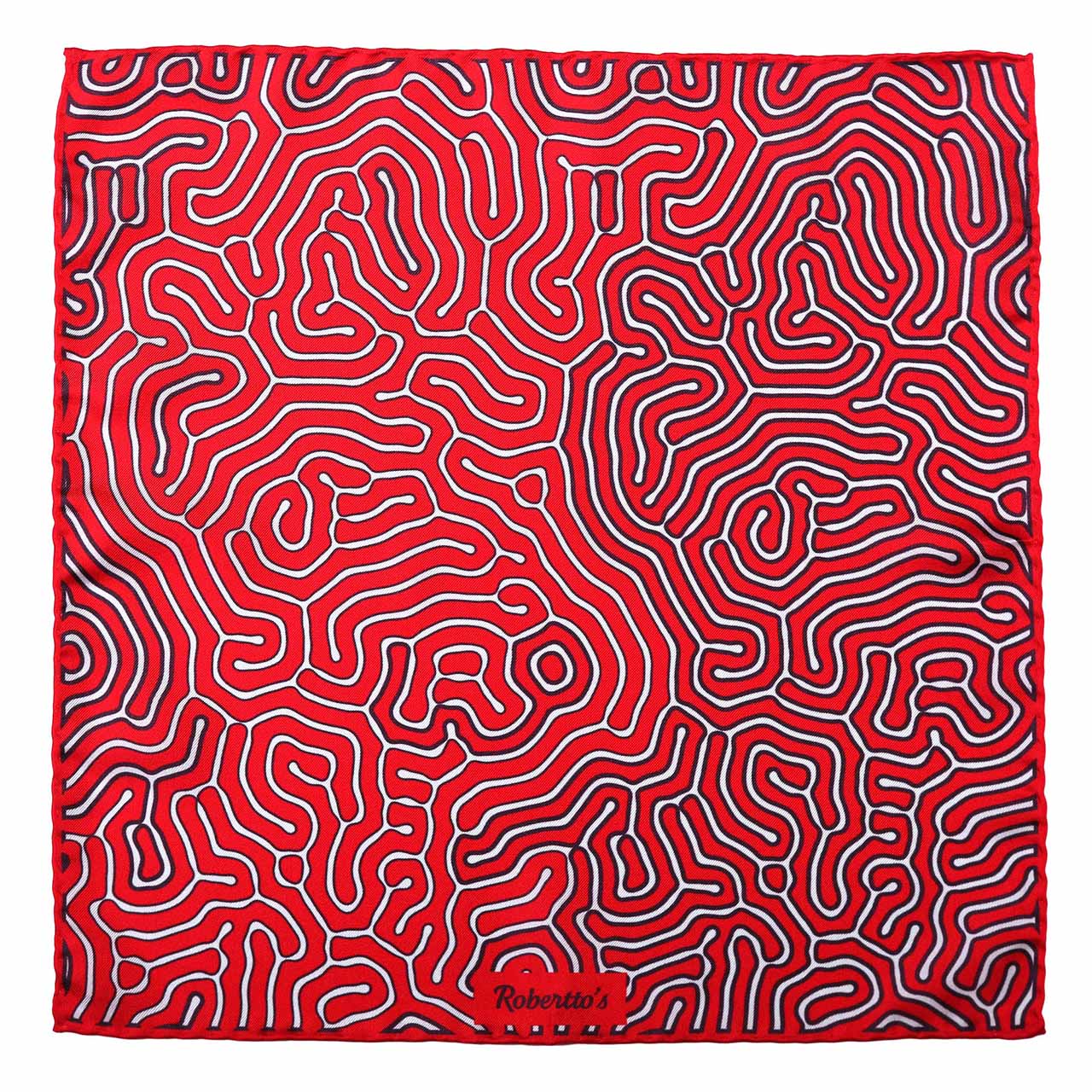 Paths of Destiny Ferrari Red Pocket Square