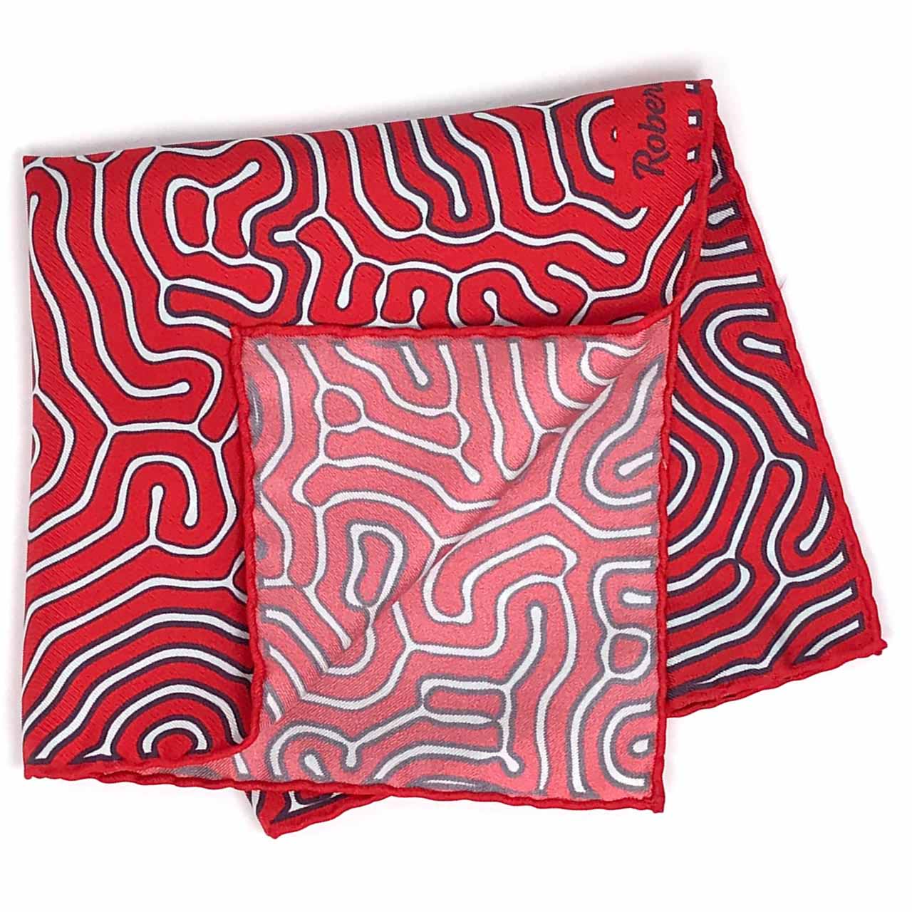 Paths of Destiny Ferrari Red Pocket Square