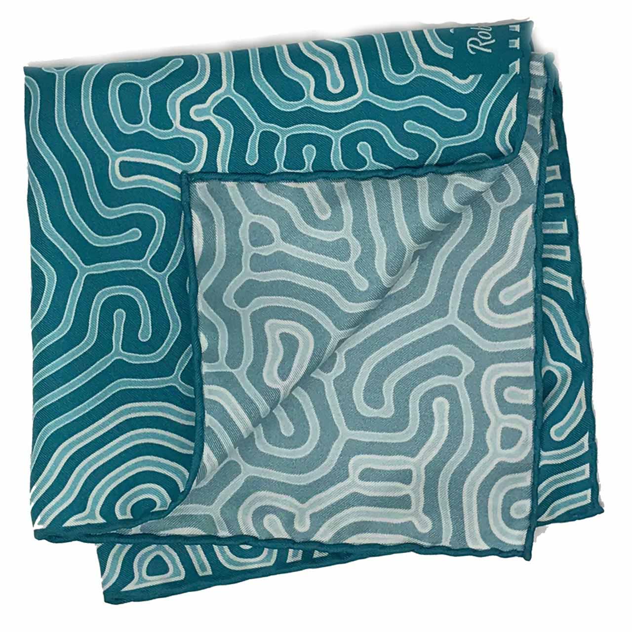 Paths of Destiny Crystal Blue Pocket Square