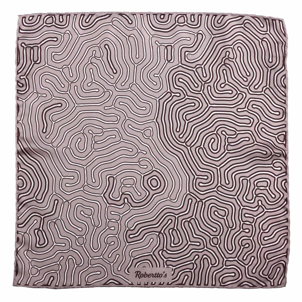 Paths of Destiny Light Pastel Grey Pocket Square