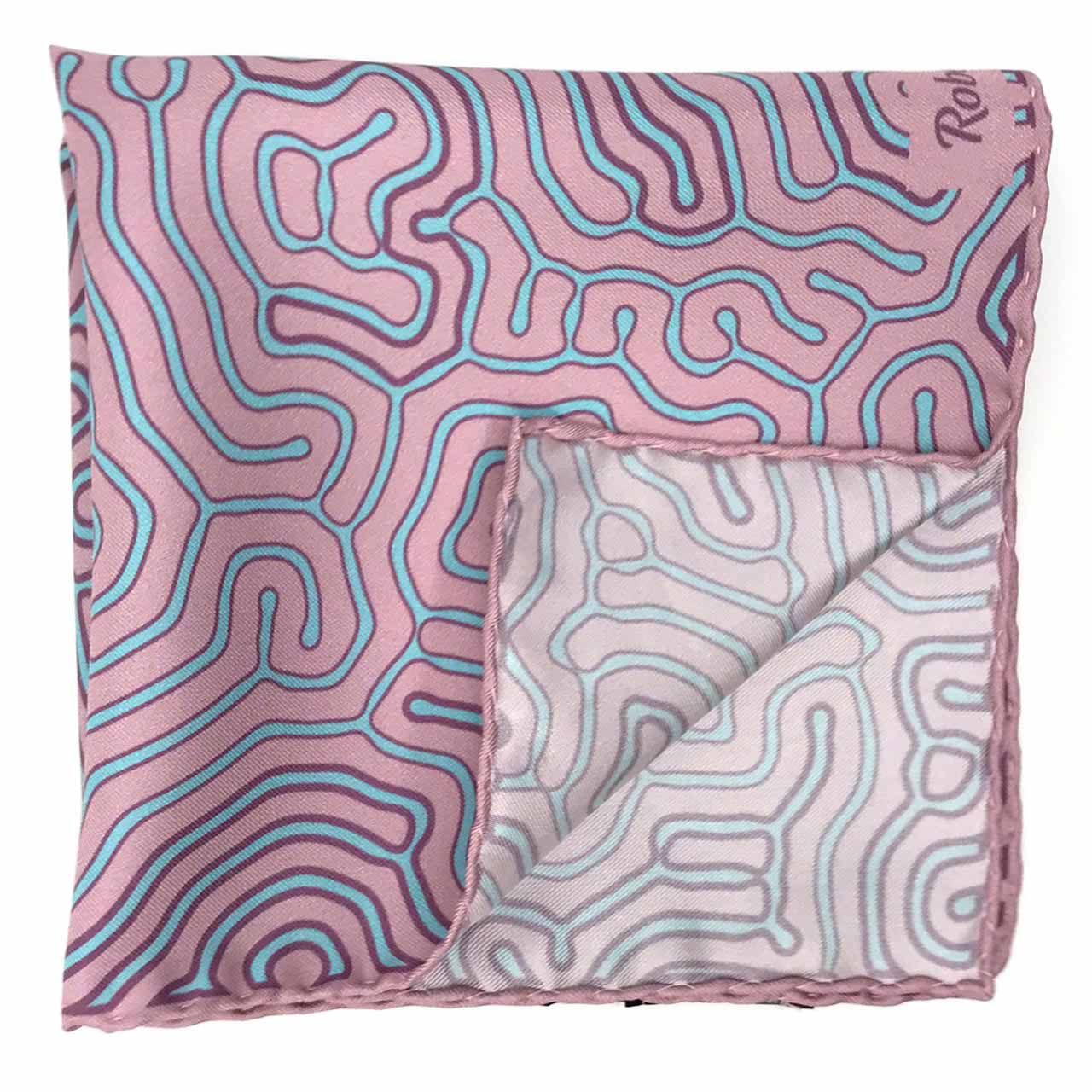 Paths of Destiny Cherry Blossom Pink Pocket Square