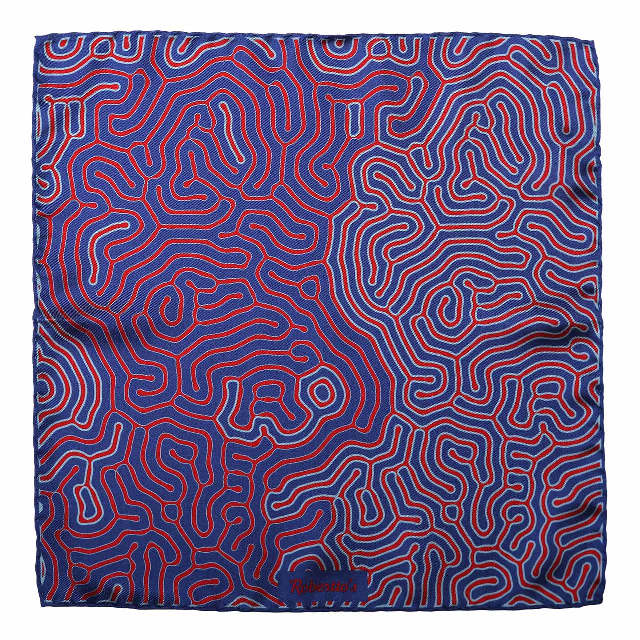 Paths of Destiny Dark Sea Blue Pocket Square