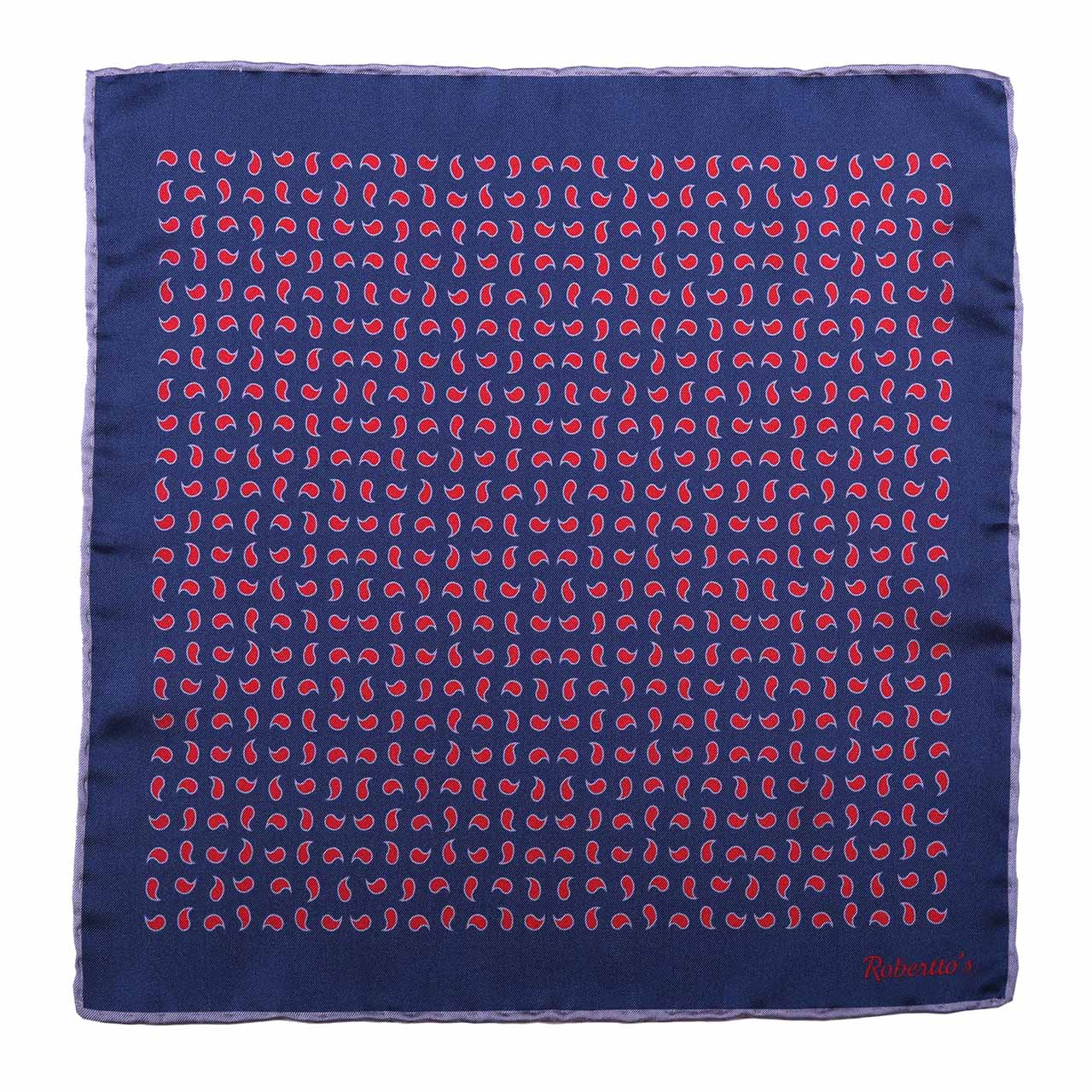 Paisley Scintillation Dark Cool Grey Pocket Square