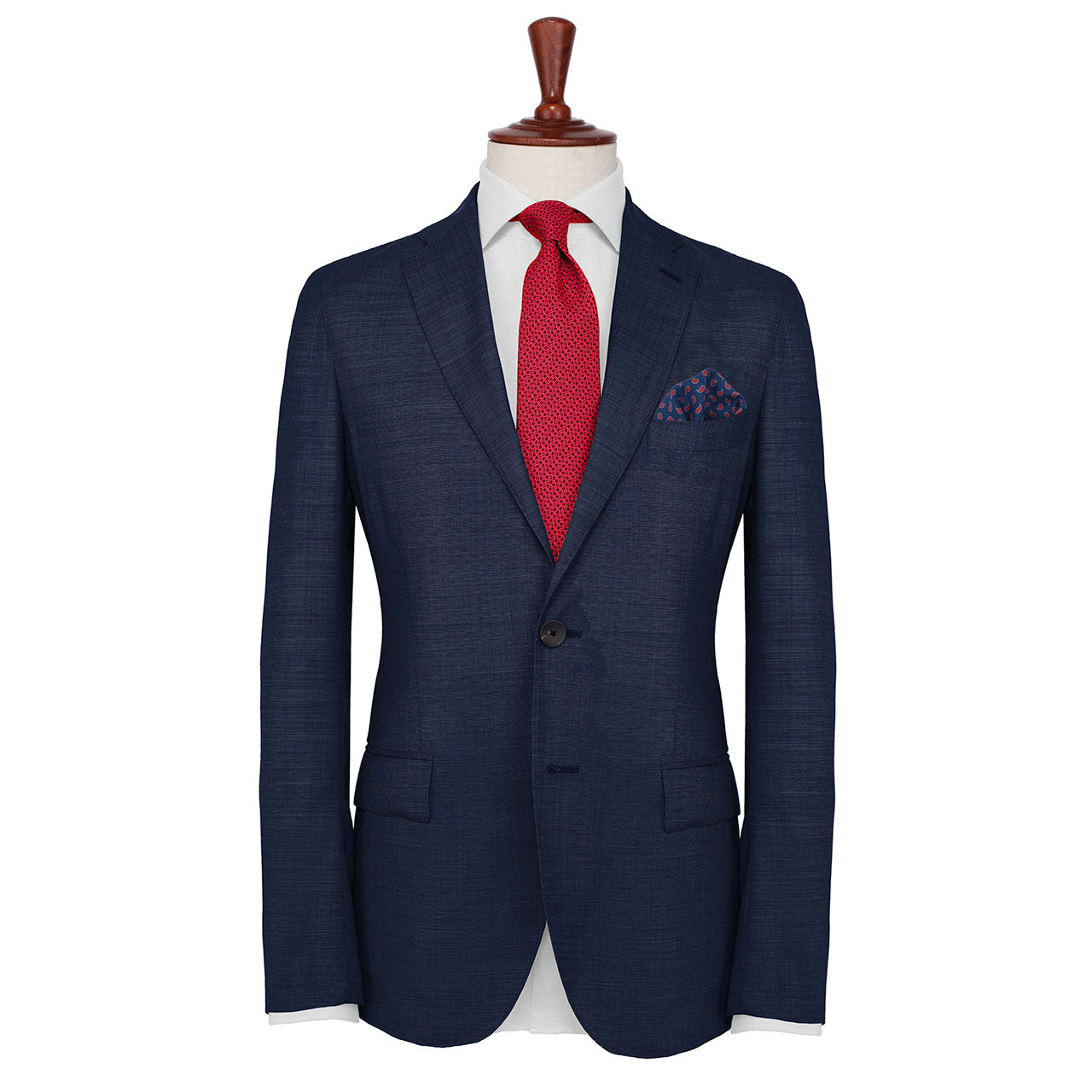 Paisley Scintillation Dark Cool Grey Pocket Square