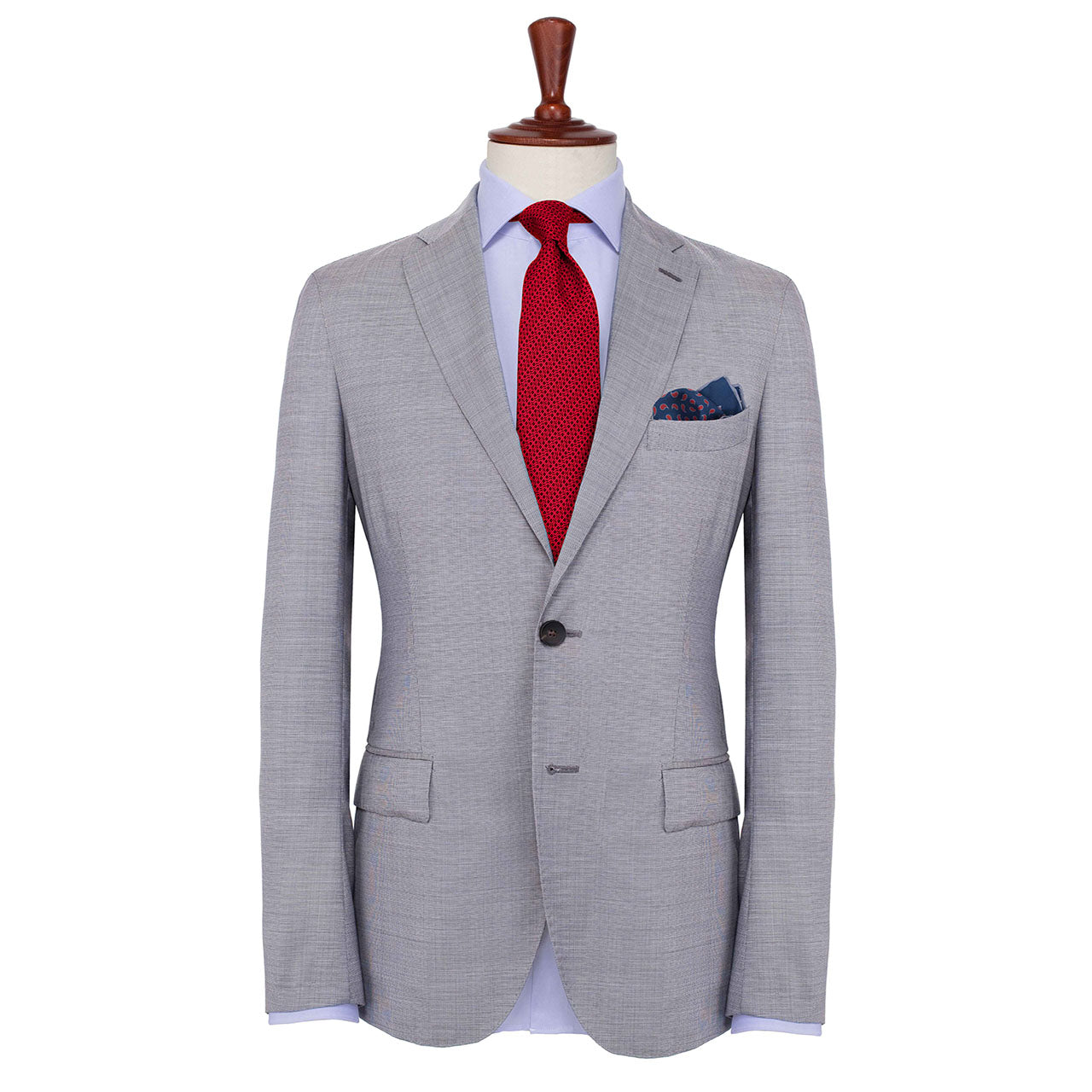 Paisley Scintillation Dark Cool Grey Pocket Square