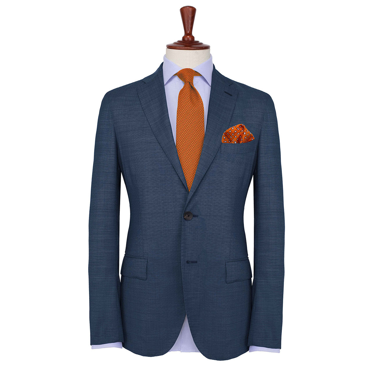 Paisley Scintillation Tangerine Pocket Square