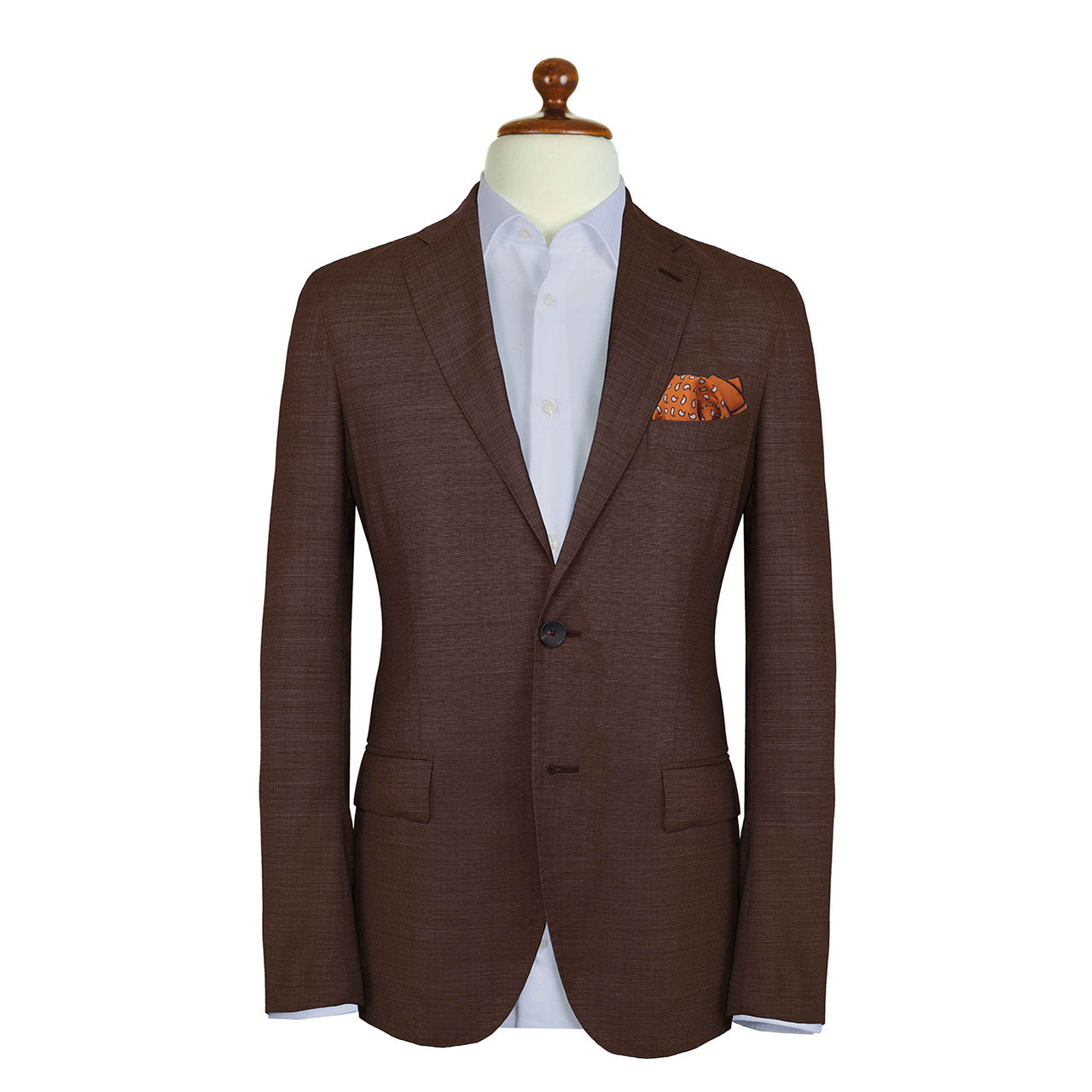 Paisley Scintillation Tangerine Pocket Square