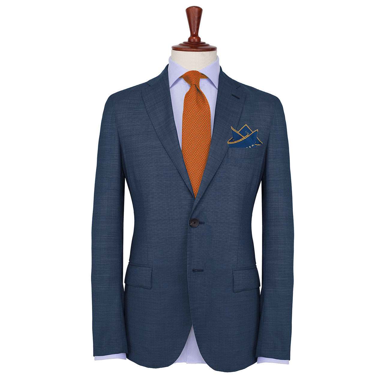 Paisley Scintillation UCLA Blue Pocket Square