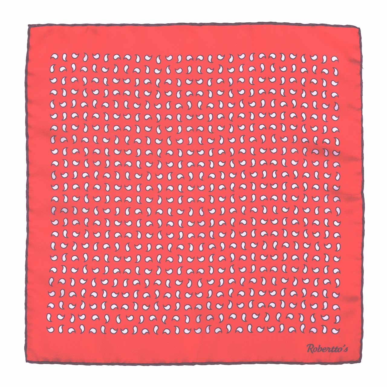 Paisley Scintillation Radical Red Pocket Square