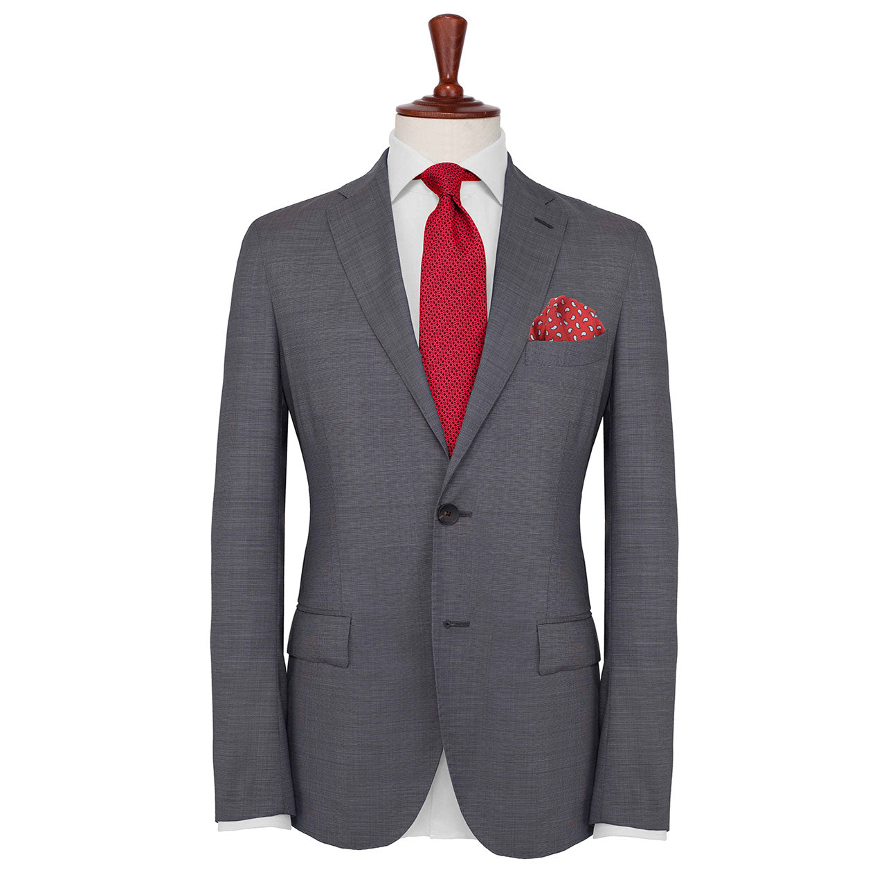 Paisley Scintillation Radical Red Pocket Square