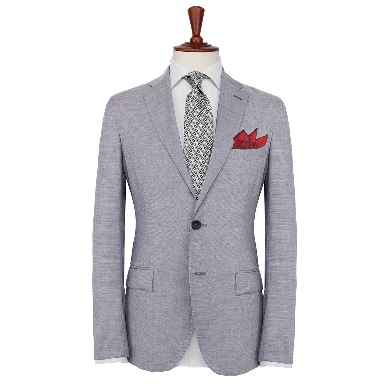 Paisley Scintillation Radical Red Pocket Square