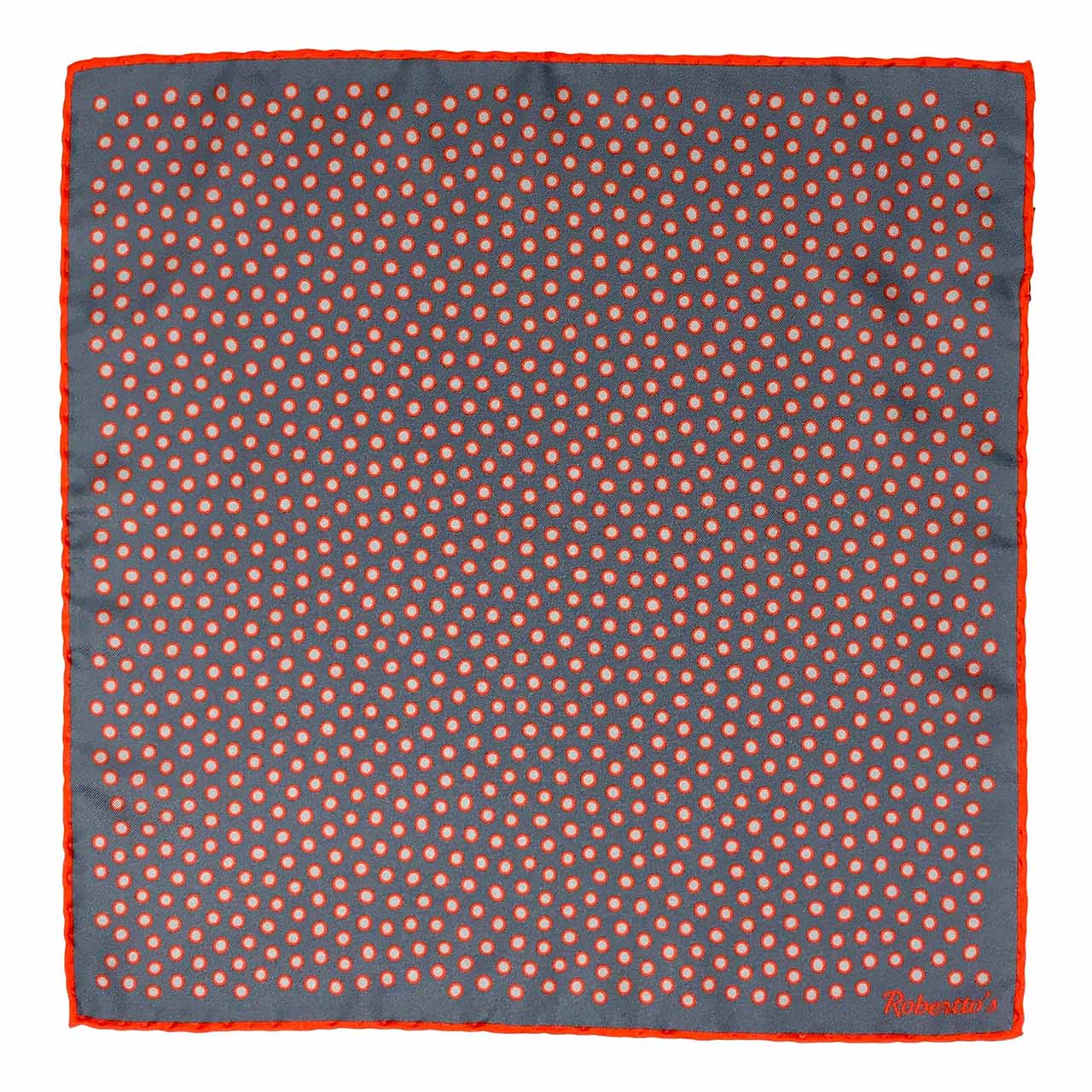 Polka Power Grey Pocket Square