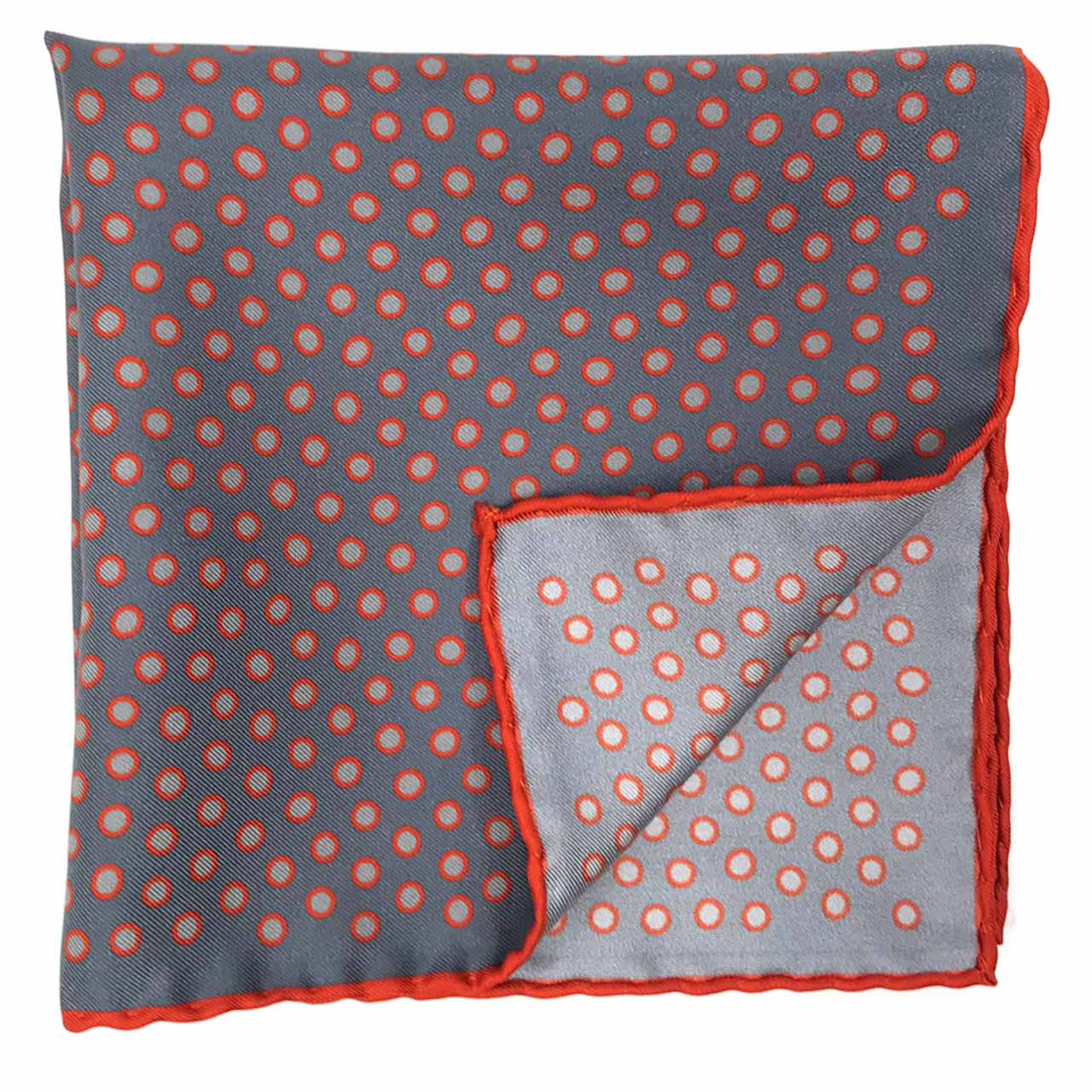 Polka Power Grey Pocket Square