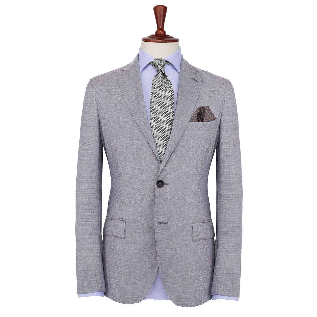 Polka Power Grey Pocket Square