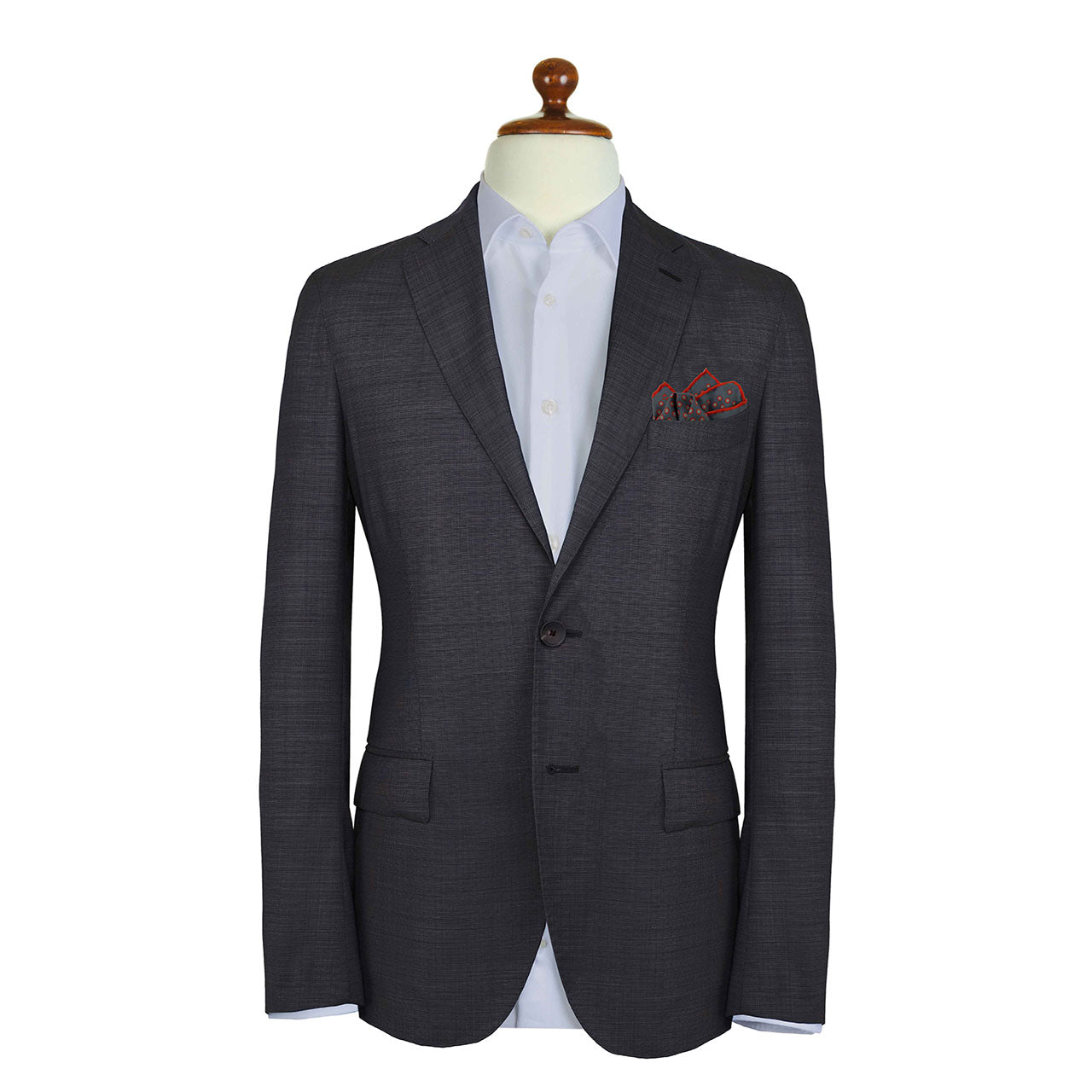 Polka Power Grey Pocket Square