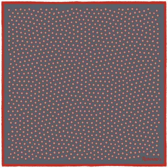 Polka Power Grey Pocket Square
