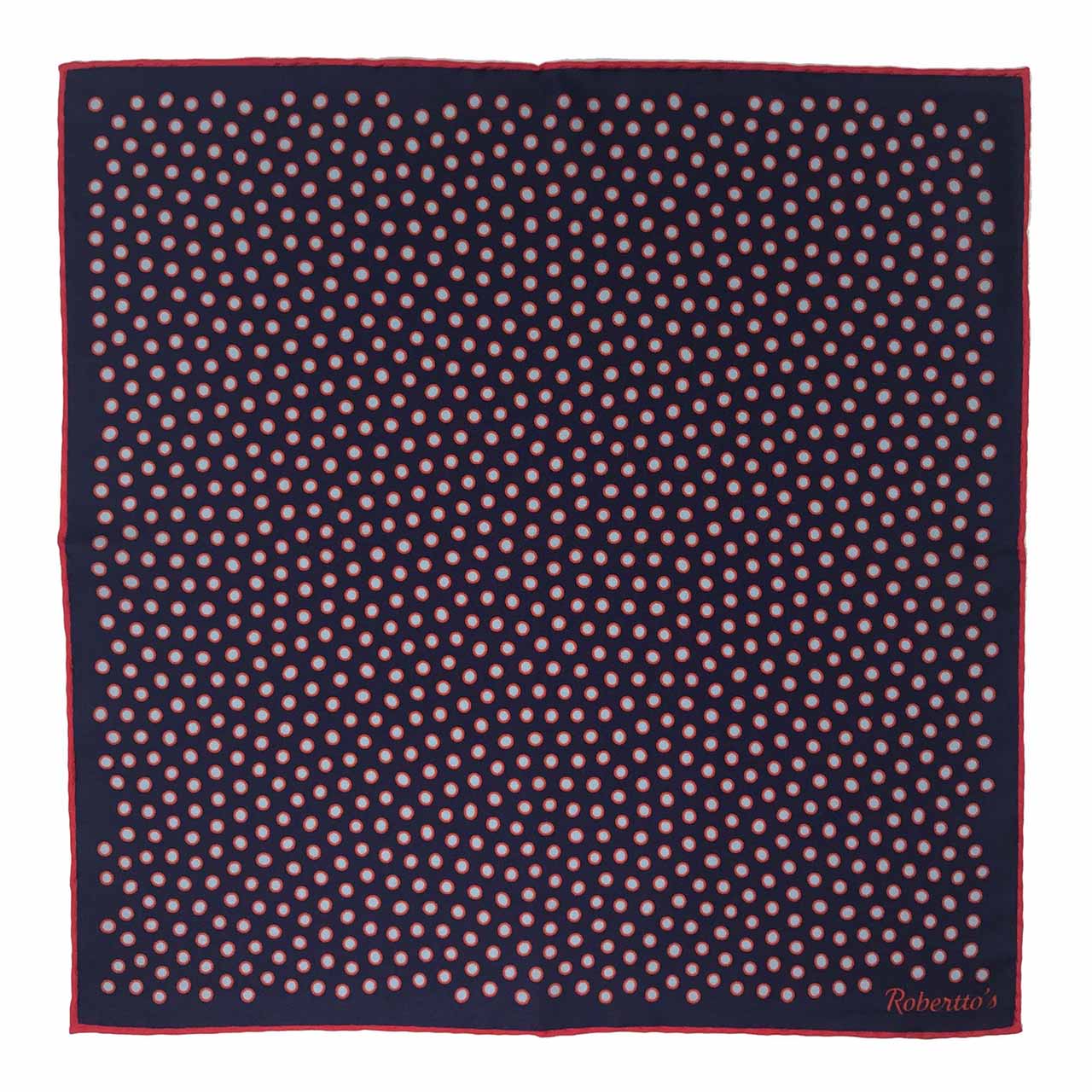 Polka Power Prussian Blue Pocket Square