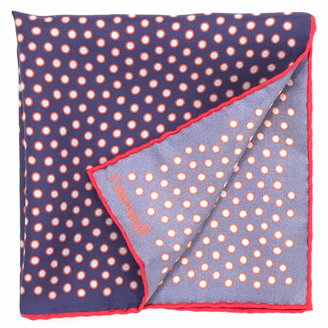 Polka Power Prussian Blue Pocket Square