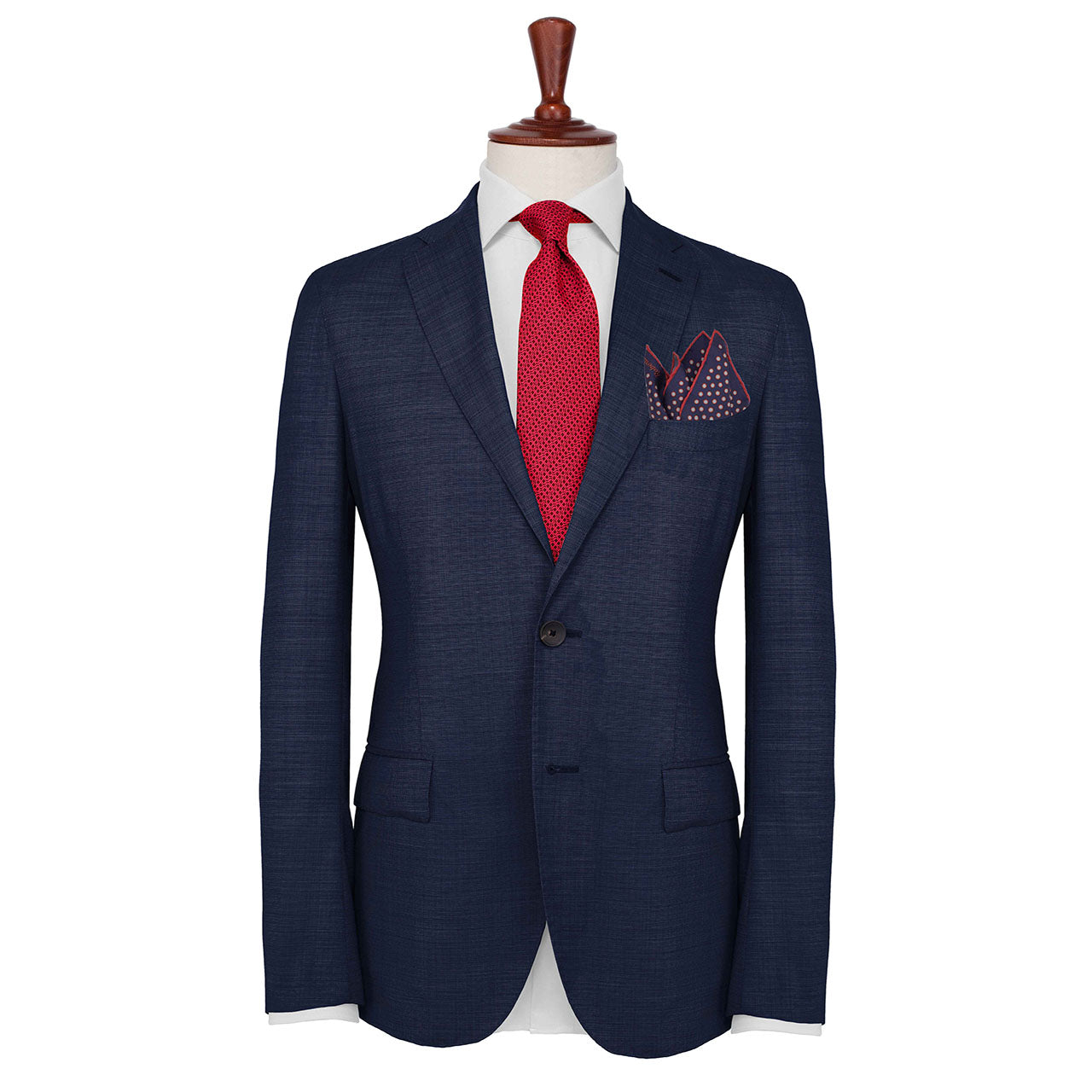 Polka Power Prussian Blue Pocket Square
