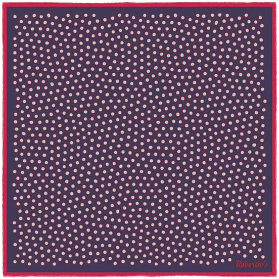 Polka Power Prussian Blue Pocket Square