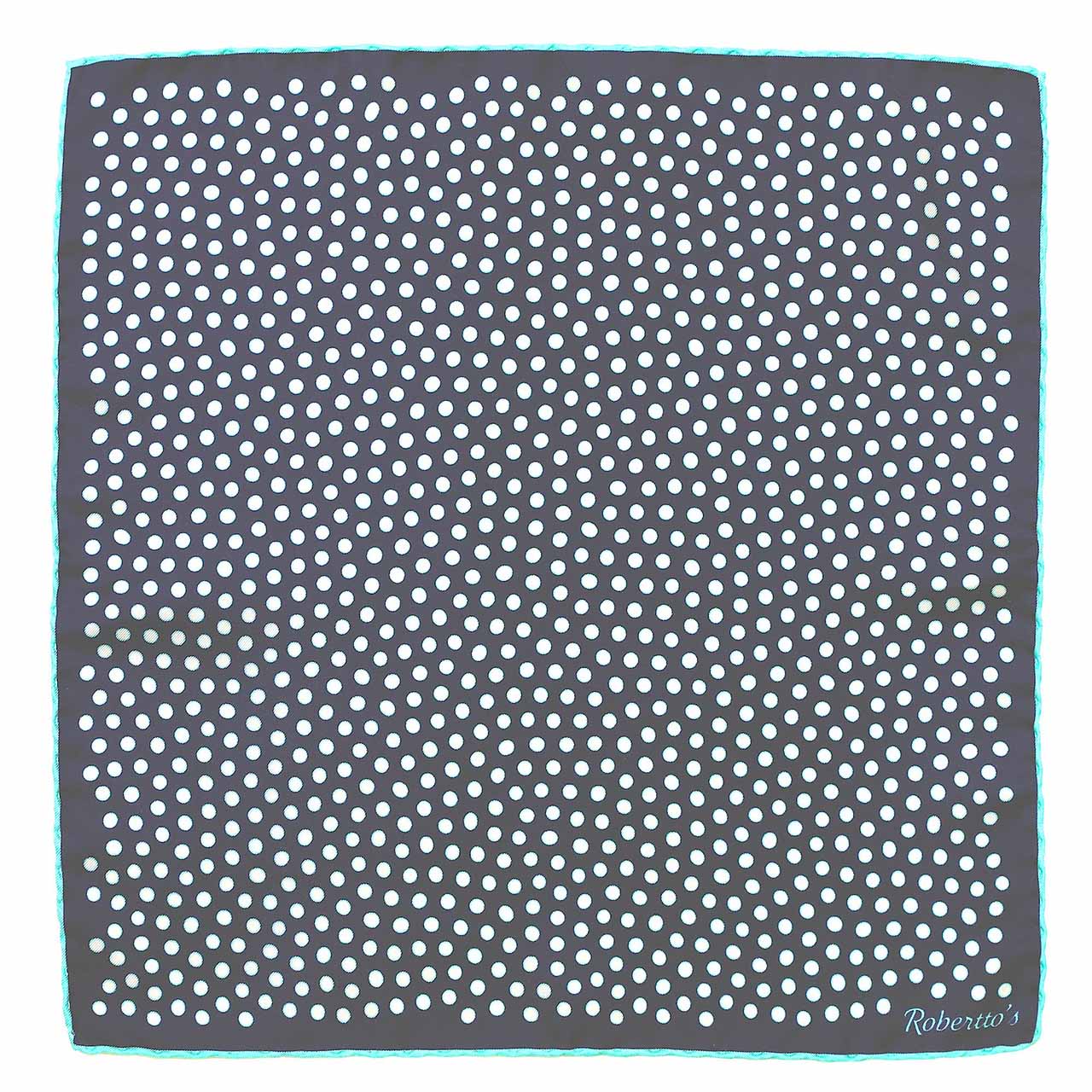 Polka Power Oxford Blue Pocket Square