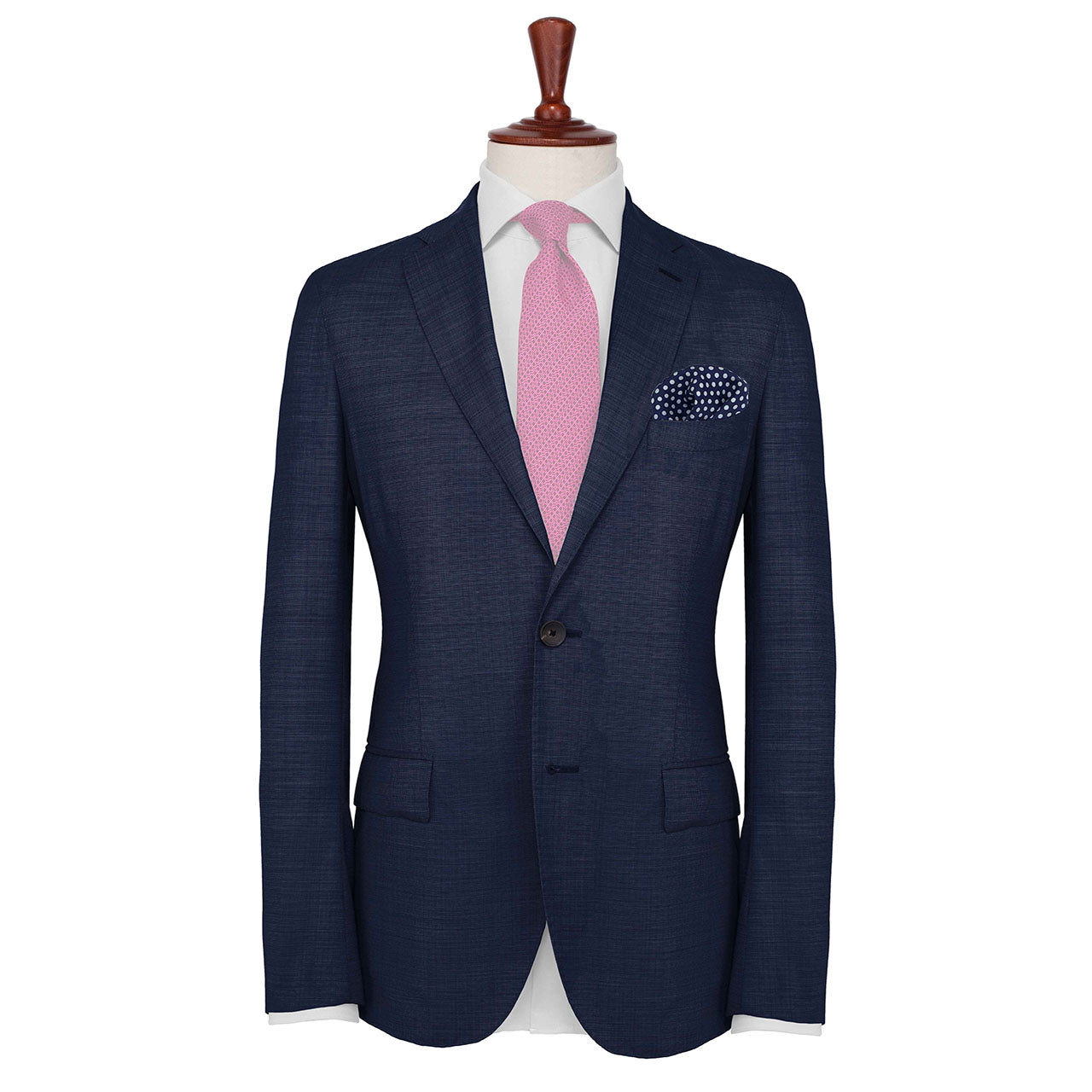 Polka Power Oxford Blue Pocket Square