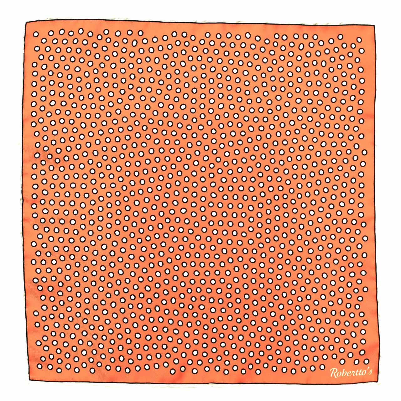 Polka Power Princeton Orange Pocket Square