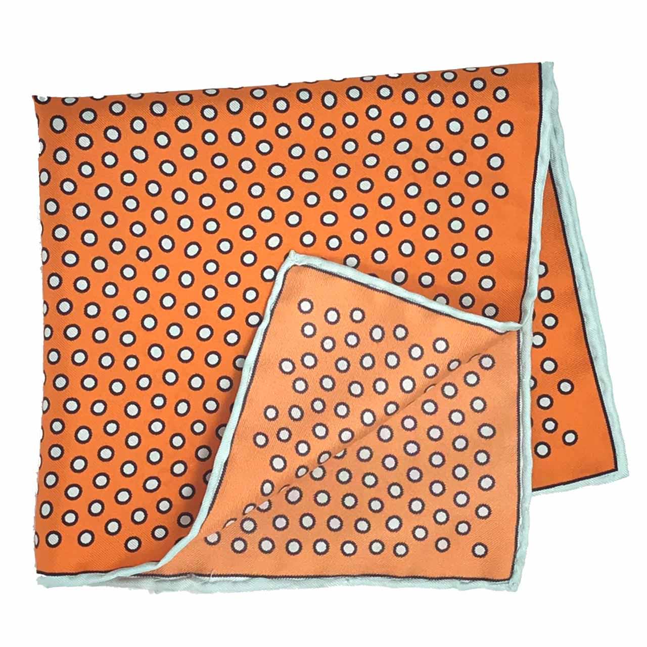 Polka Power Princeton Orange Pocket Square