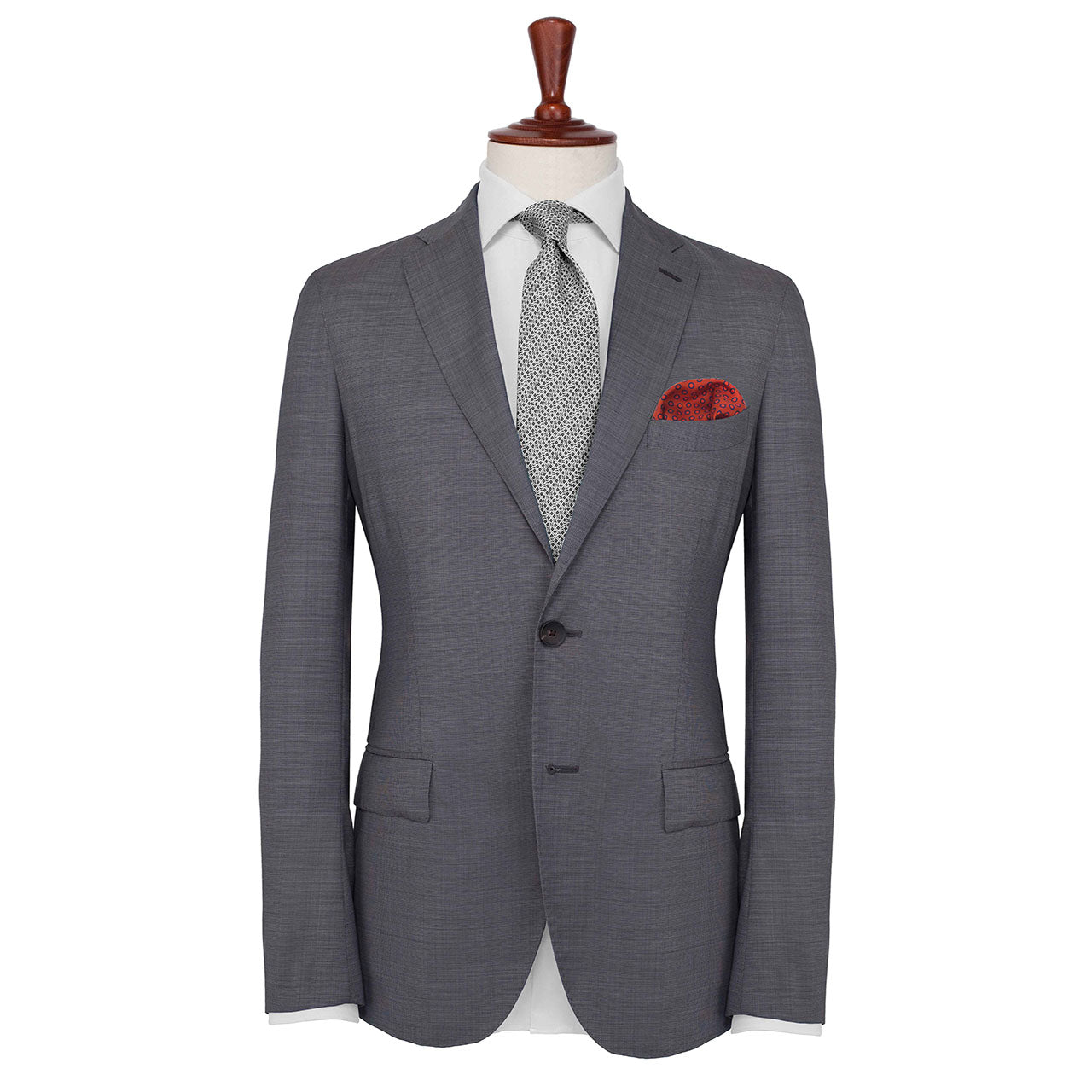 Polka Power Pale Carmine Red Pocket Square