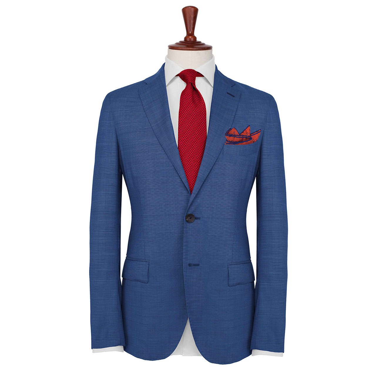 Polka Power Pale Carmine Red Pocket Square