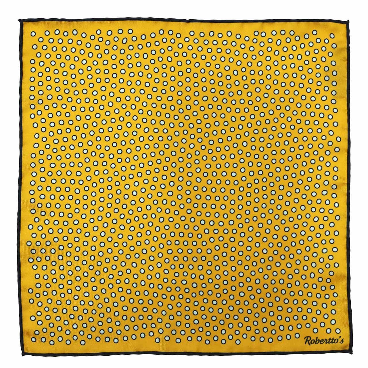 Polka Power Mustard Yellow Pocket Square