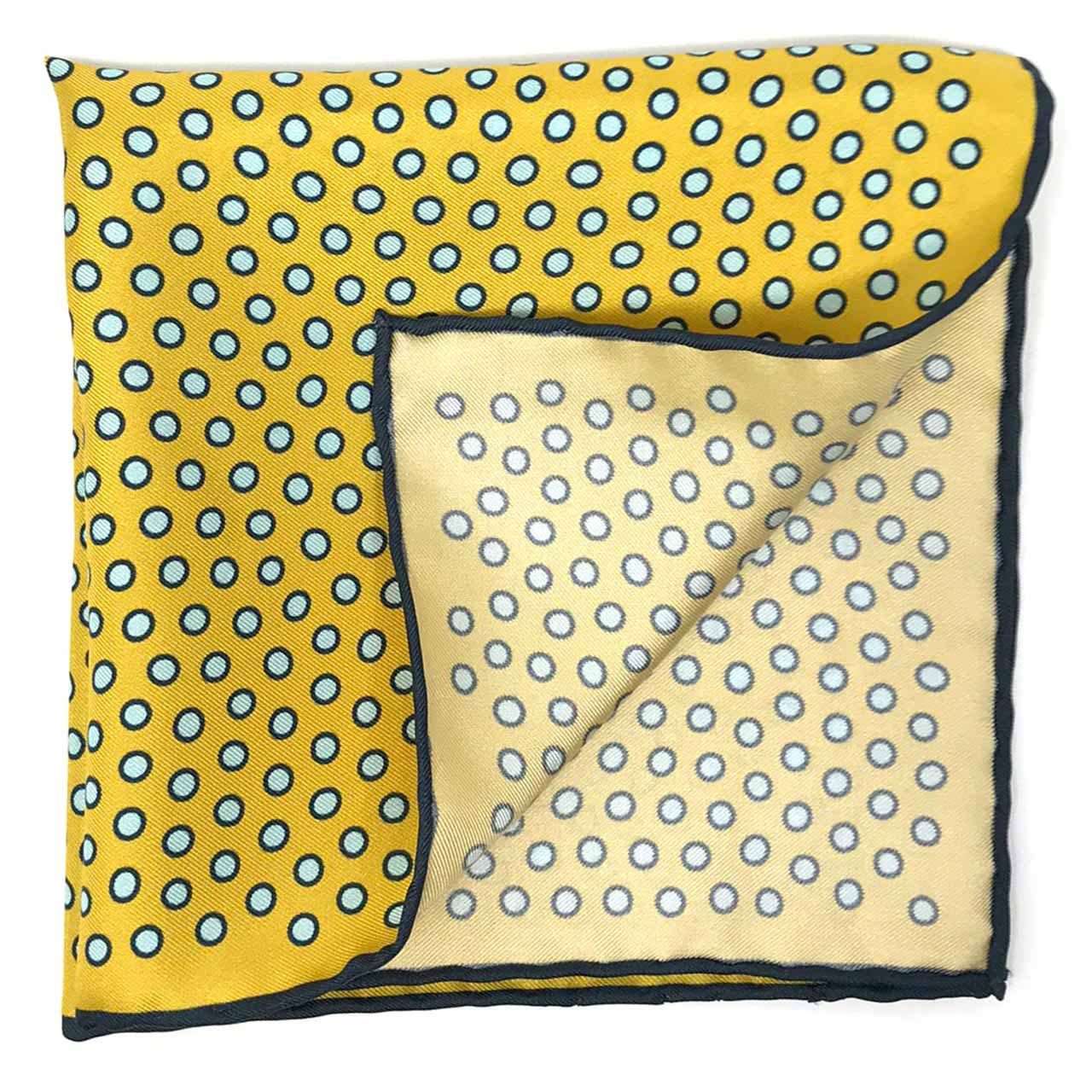 Polka Power Mustard Yellow Pocket Square