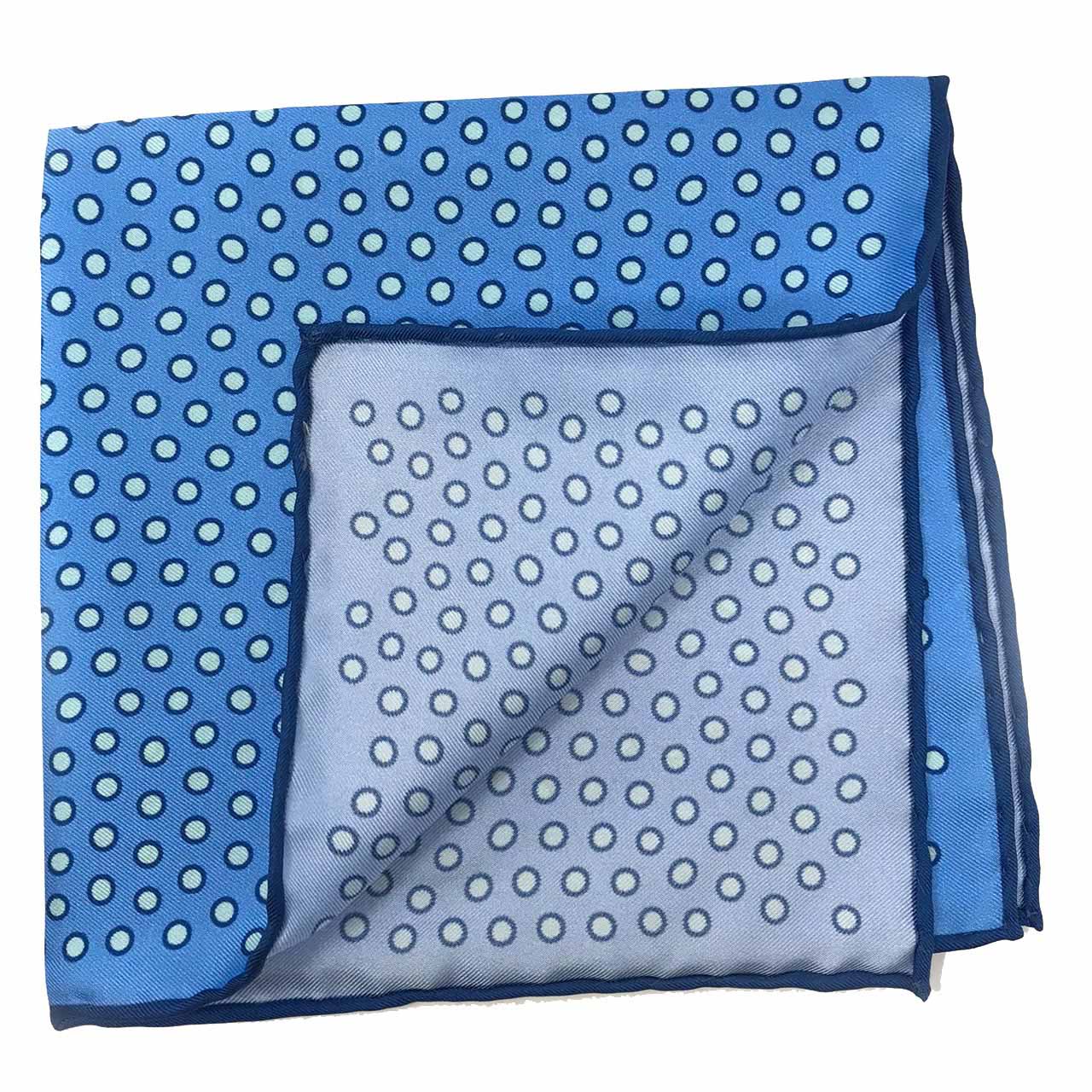 Polka Power Light Sky Blue Pocket Square