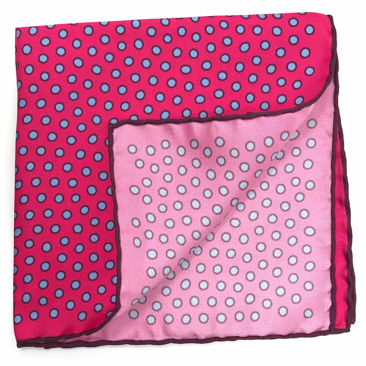 Polka Power Light Crimson Pocket Square