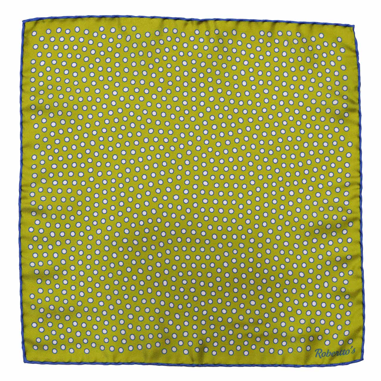 Polka Power Olive Green Pocket Square