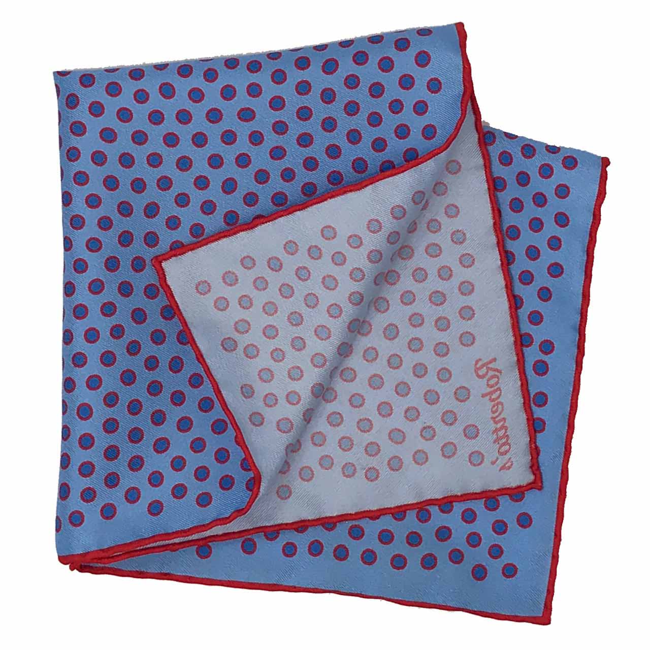 Polka Power Beau Blue Pocket Square